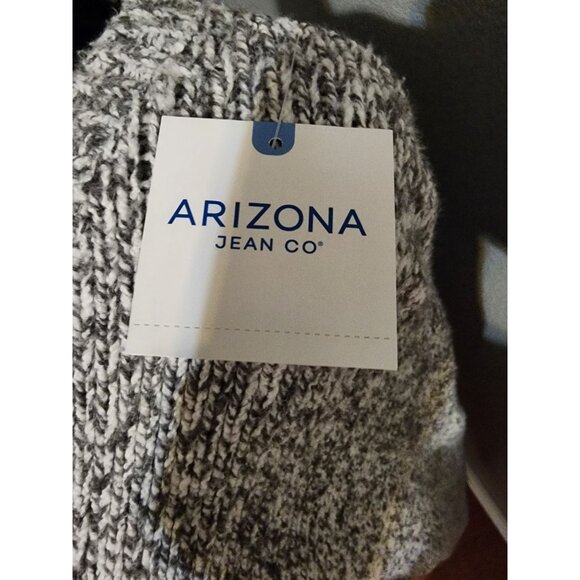 Arizona Jean Co. Gray & White Knit Oversized Sweater XXL New - Picture 3 of 8